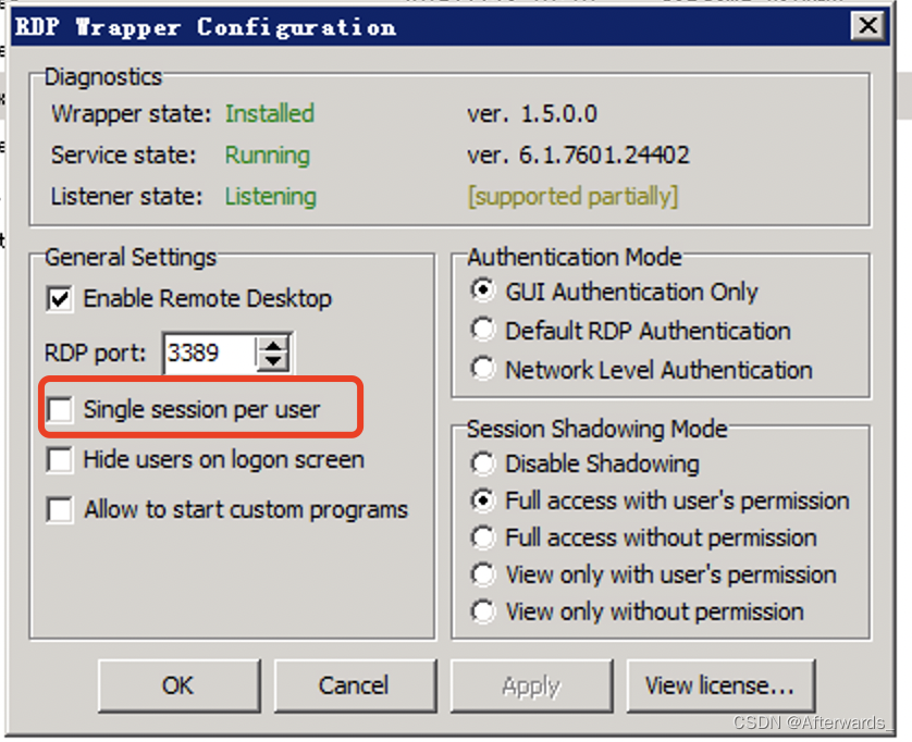 解决Windows RDP远程桌面连接同时多用户连接不互踢不干扰问题及rdp wrapper windows版本不受支持问题._rdpwup ...
