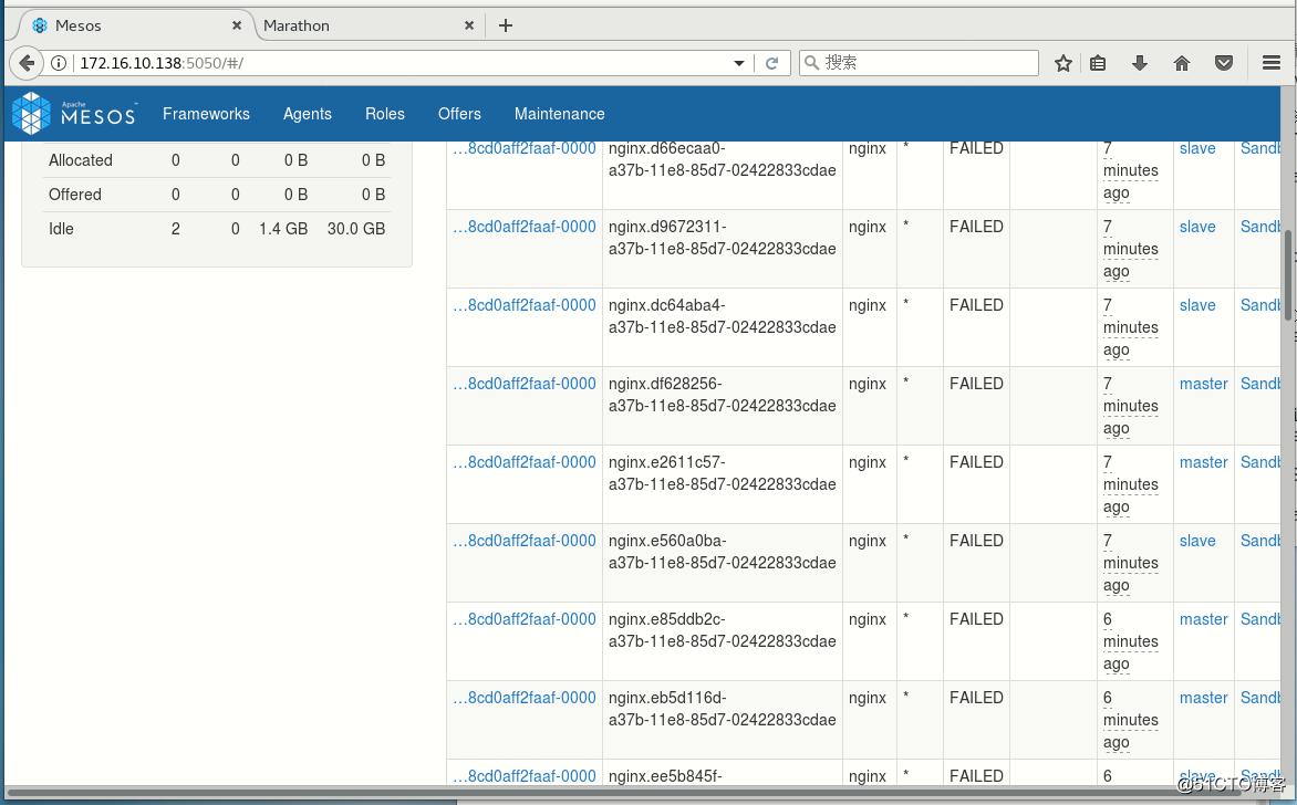 Yum安装mesos+zookeeper+marathon管理docker集群