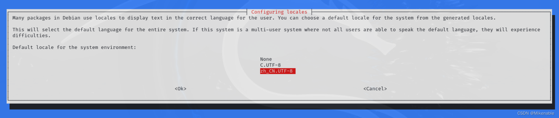 默认系统环境,我这里直接选择中文