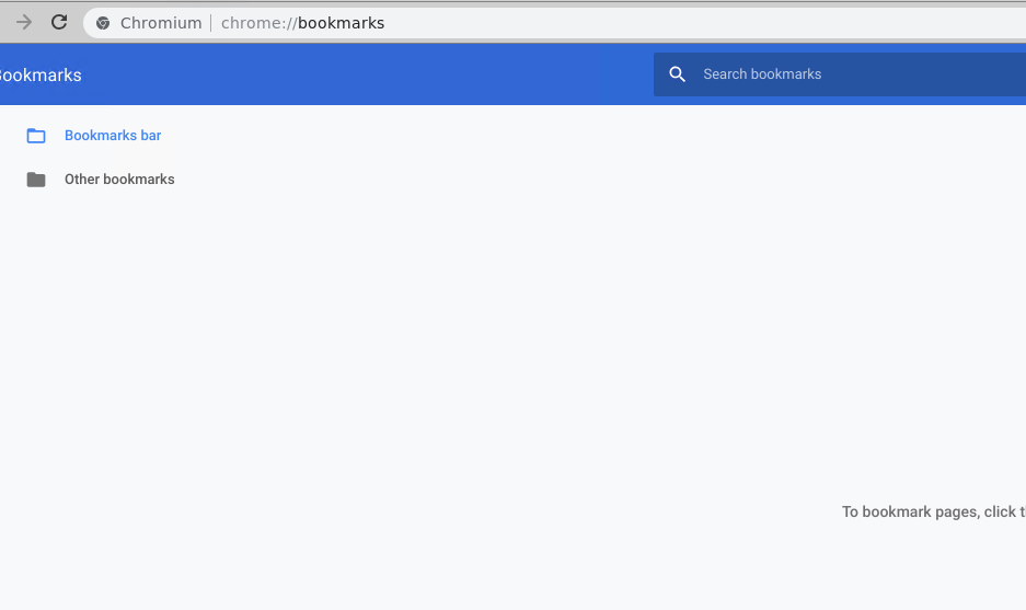 Bookmarks- chrome://bookmarks