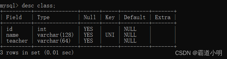【MySQL】轻松学习 唯一索引