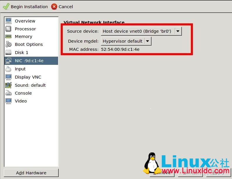 Linux下为KVM 配置桥接设备