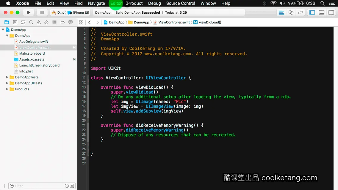 互动教程 for Xcode9 & Swift4-酷课堂