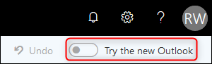 The "Try the new Outlook" option