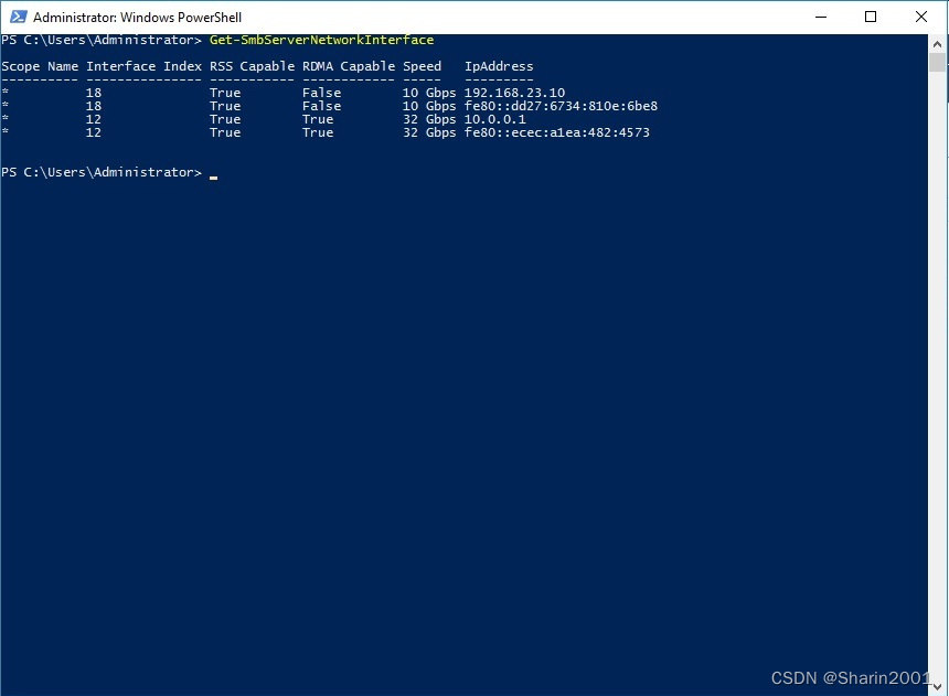 Get-SmbServerNetworkInterface