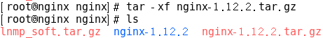 显示有nginx-1.12.2目录