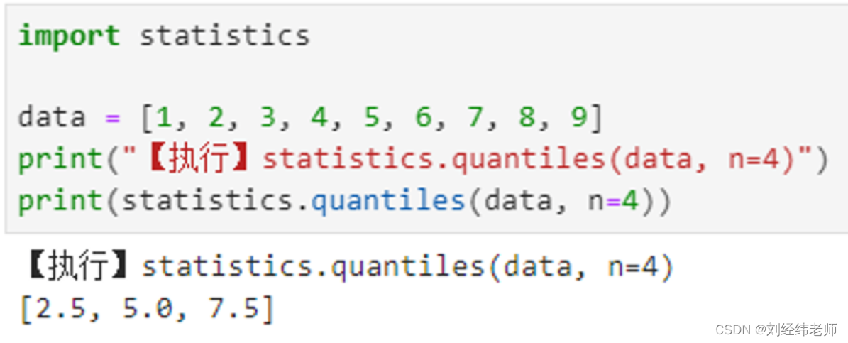 计算各个数的分位数statistics.quantiles-CSDN博客