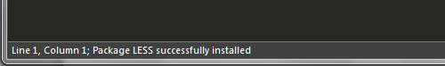 软件包LESS已成功安装
