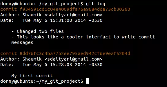 Git log