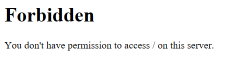 网站页面显示403 Forbidden