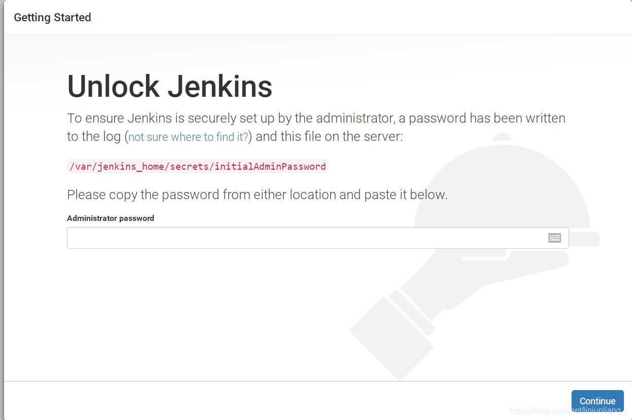 启动控制台可以看到初始密码