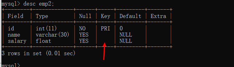 MySQL如何添加主键（PRIMARY KEY）
