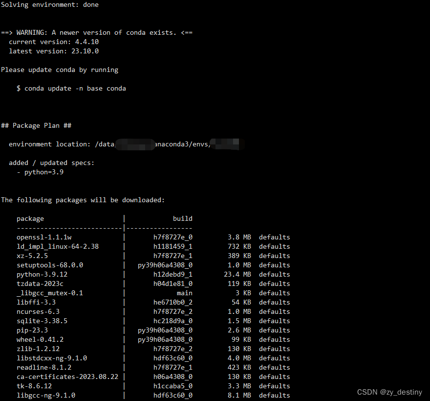 【conda】conda create 环境报错CondaHTTPError: HTTP 000 CONNECTION FAILED for ...