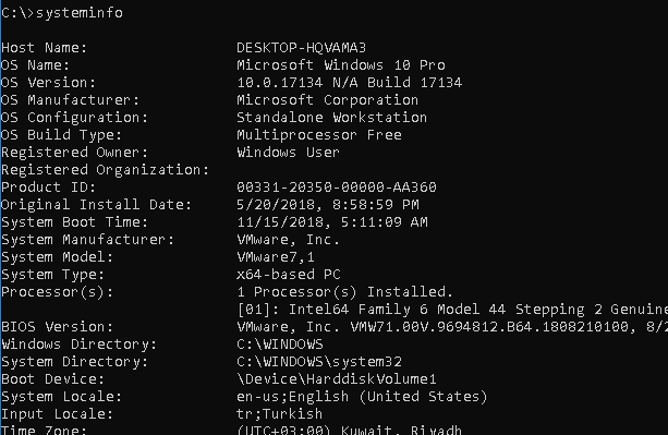 Open System Information Panel From MSDOS Command Line