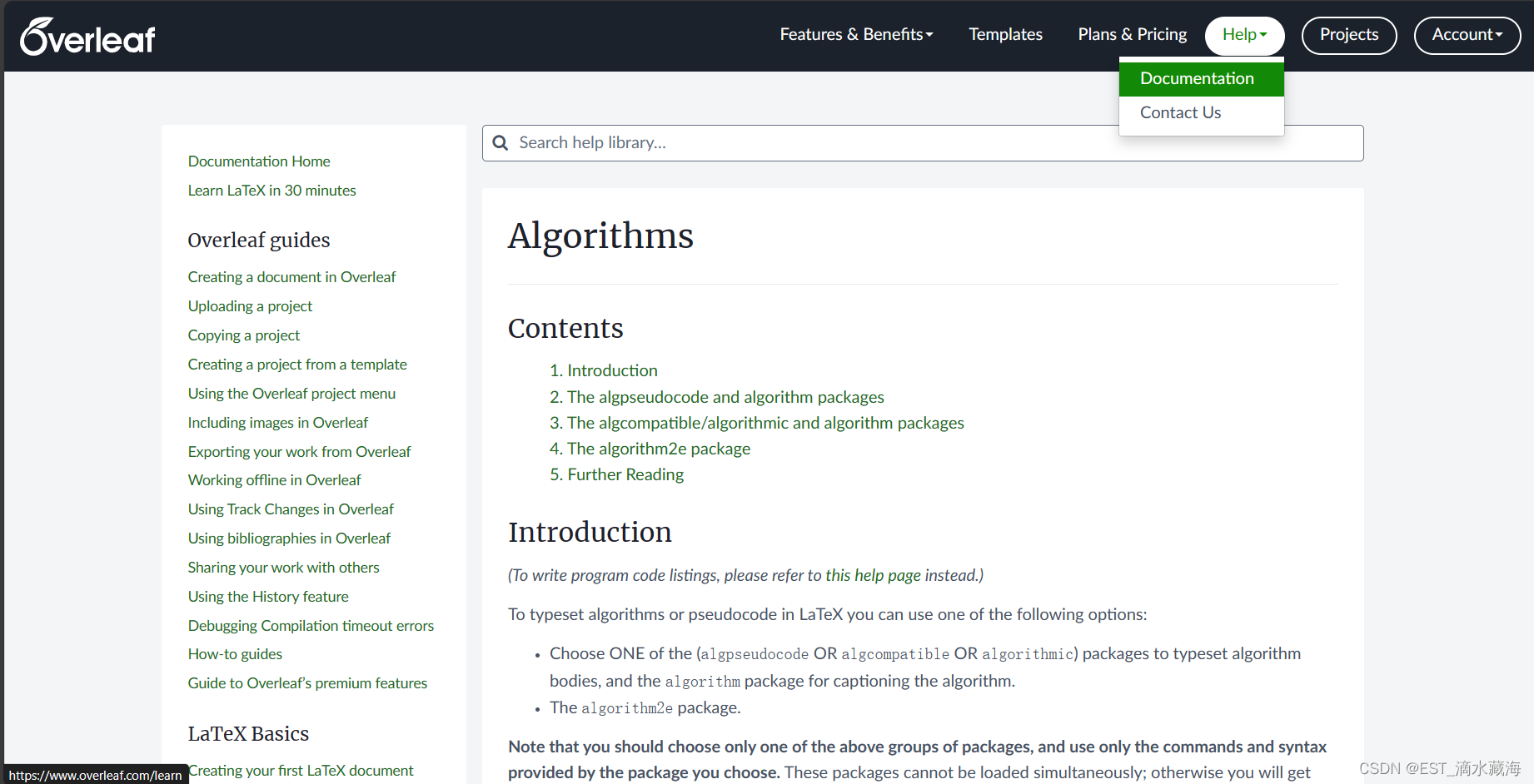 Overleaf帮助文档