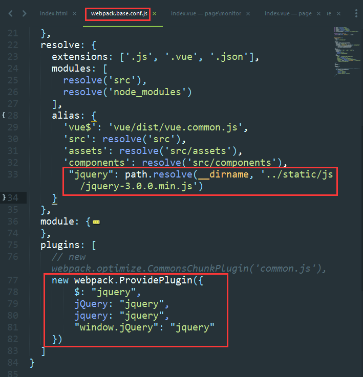 配置 jquery