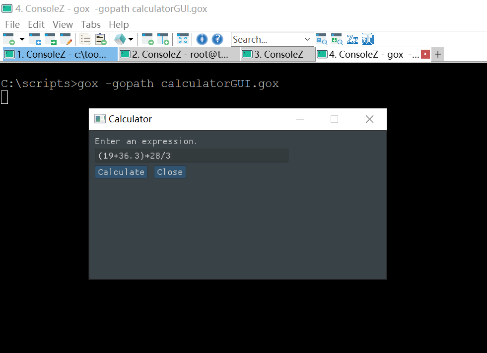 Gox实现的图形化计算器