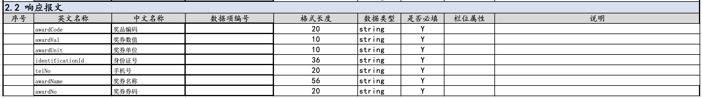 获取权益响应报文