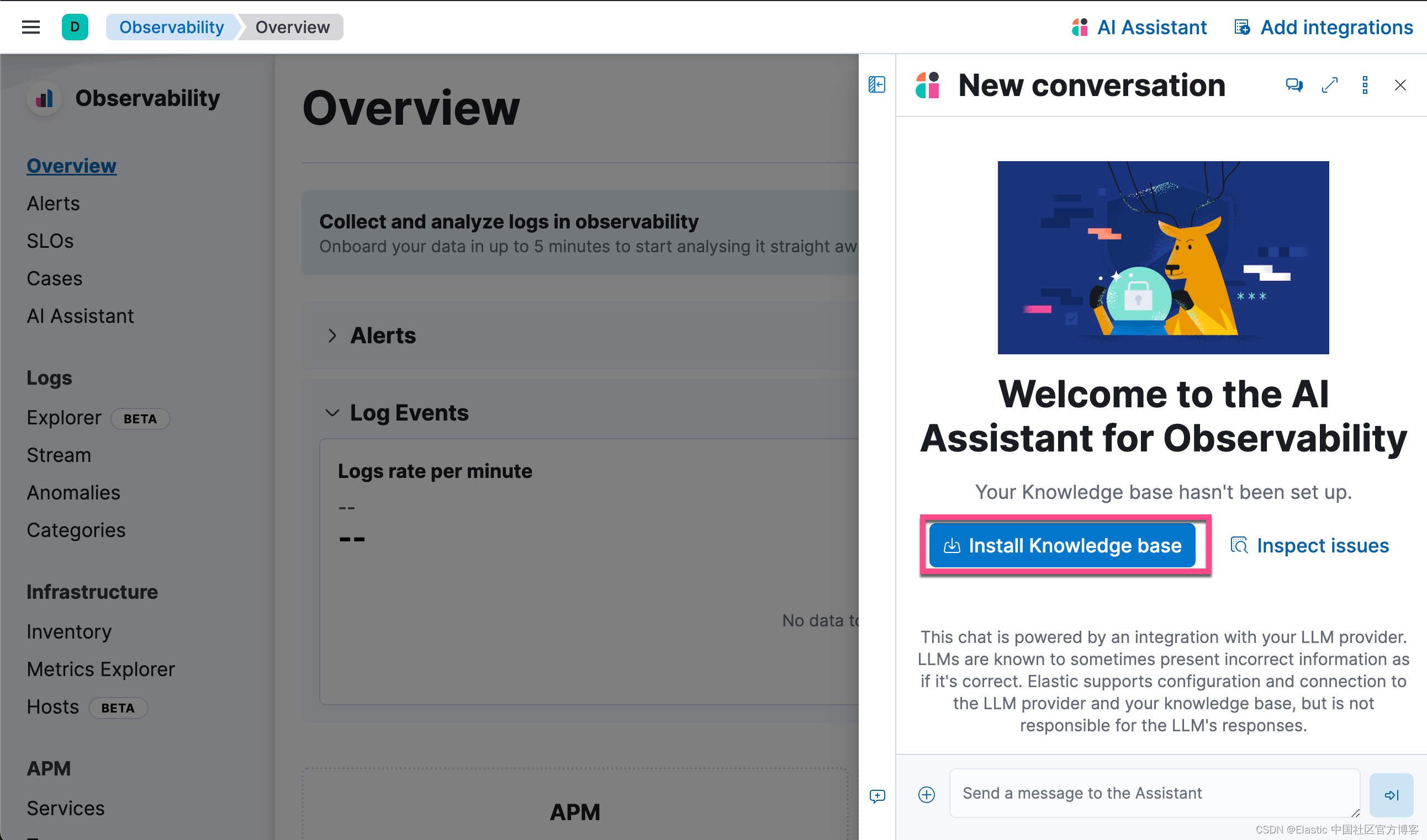 使用 Elastic AI assistant for Observability 来分析日志_elastic日志怎么加入ai分析-CSDN博客