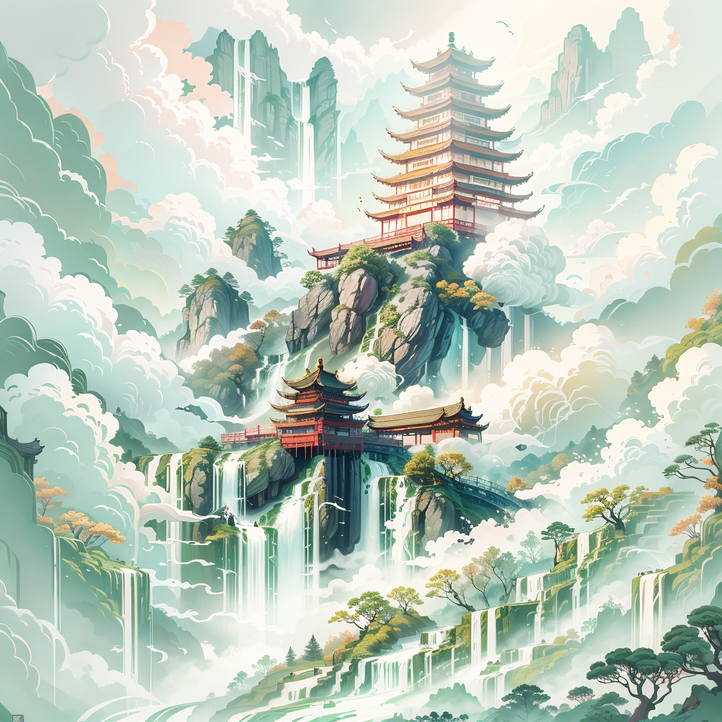 AI绘画Stable Diffusion【隐藏文字】:将艺术字隐藏在国风云雾山水图中_山水藏字 lora-CSDN博客