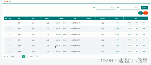 图5-10  考勤管理界面图