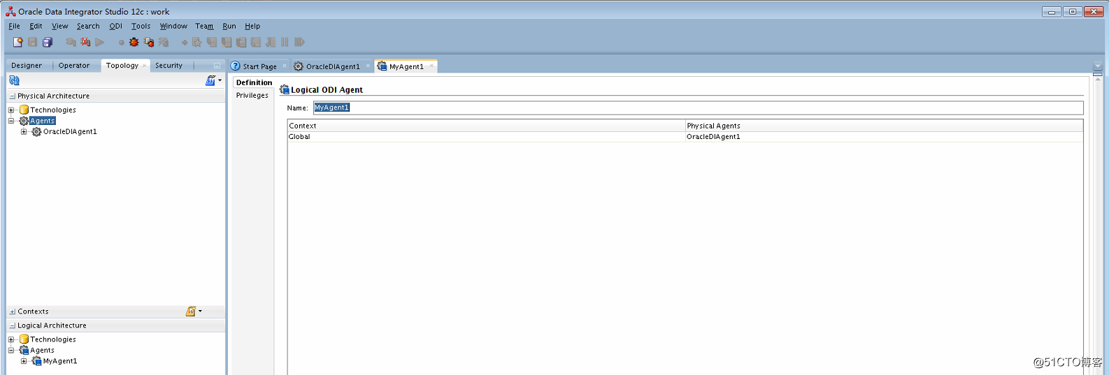 Oracle Data Integrator之代理创建