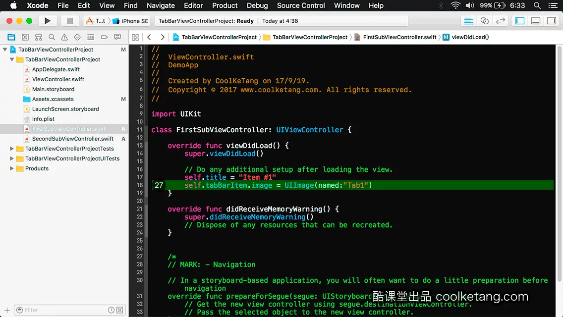互动教程 for Xcode9 & Swift4-酷课堂