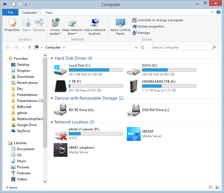 Windows 8 Ribbon in Explorer