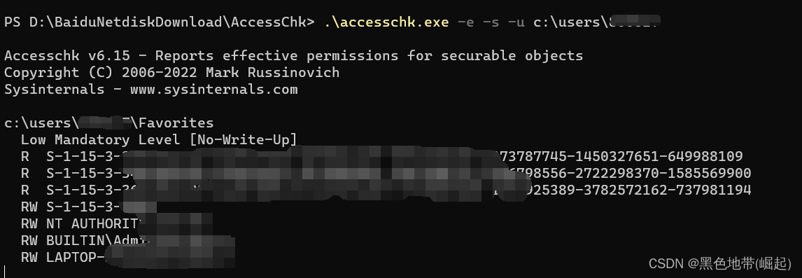 【windows系统配置检查工具】微软AccessChk系统资源检查：下载地址、命令、使用示例_accesschk.exe-CSDN博客