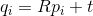 q_i =Rp_i+t
