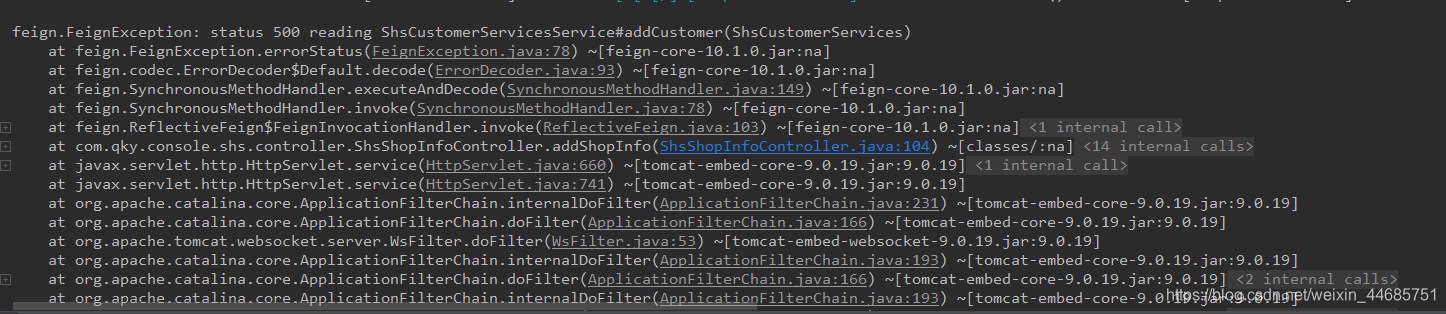status 500 reading
