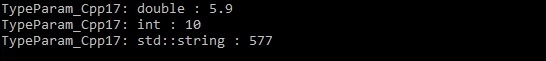 Output with 'if constexpr'