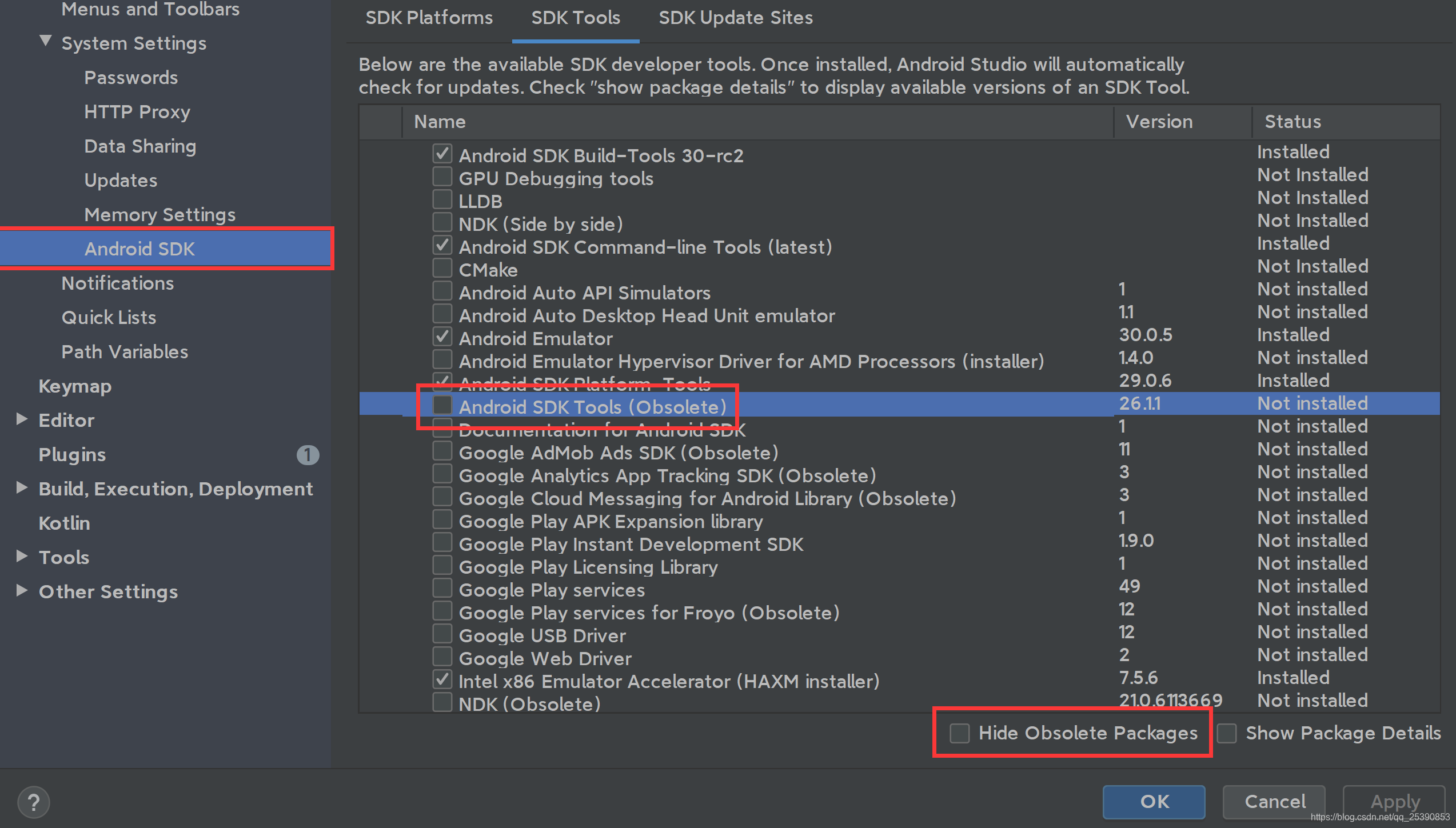 Android SDK Tools (Obsolete)