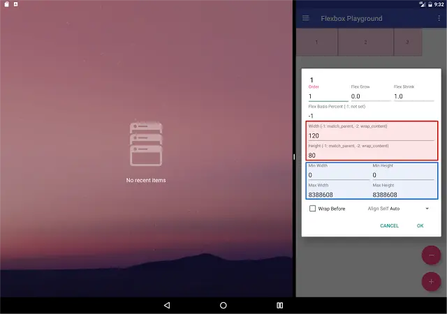 Pixel C 多窗口模式分隔线在右边