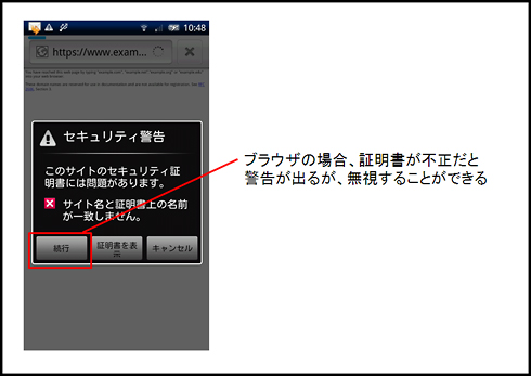 图4 如果证书无效,浏览器上将显示警告屏幕。