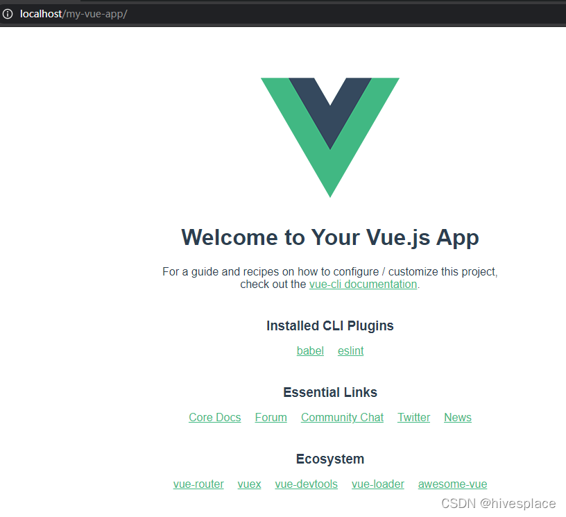 浏览器访问 http://localhost/my-vue-app