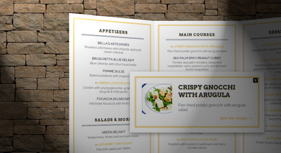 3D Restaurant Menu Concept