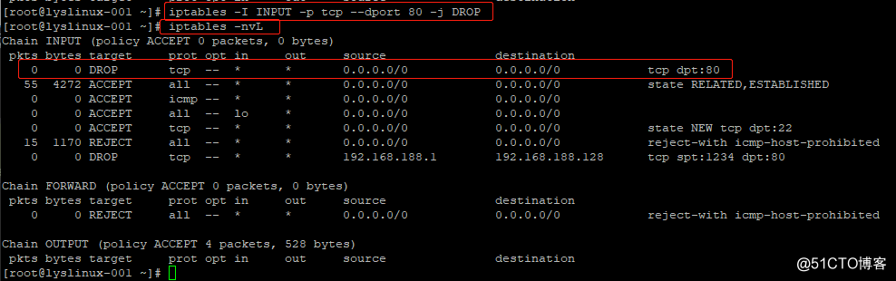 iptables 语法、iptables filter表小案例