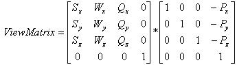 关于ViewMatrix计算