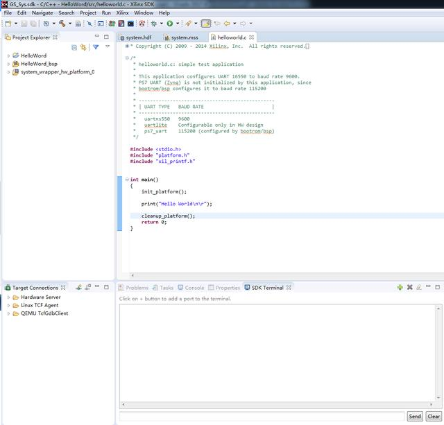 Xilinx ZYNQ SOC入门基础之使用SDK自带程序测试内存及DRAM实验
