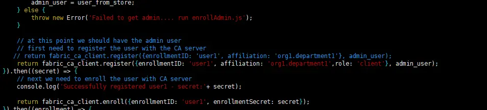 node registerUser.js运行成功