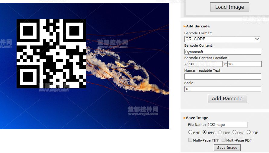 如何在Web应用程序中添加一个条形码图像?