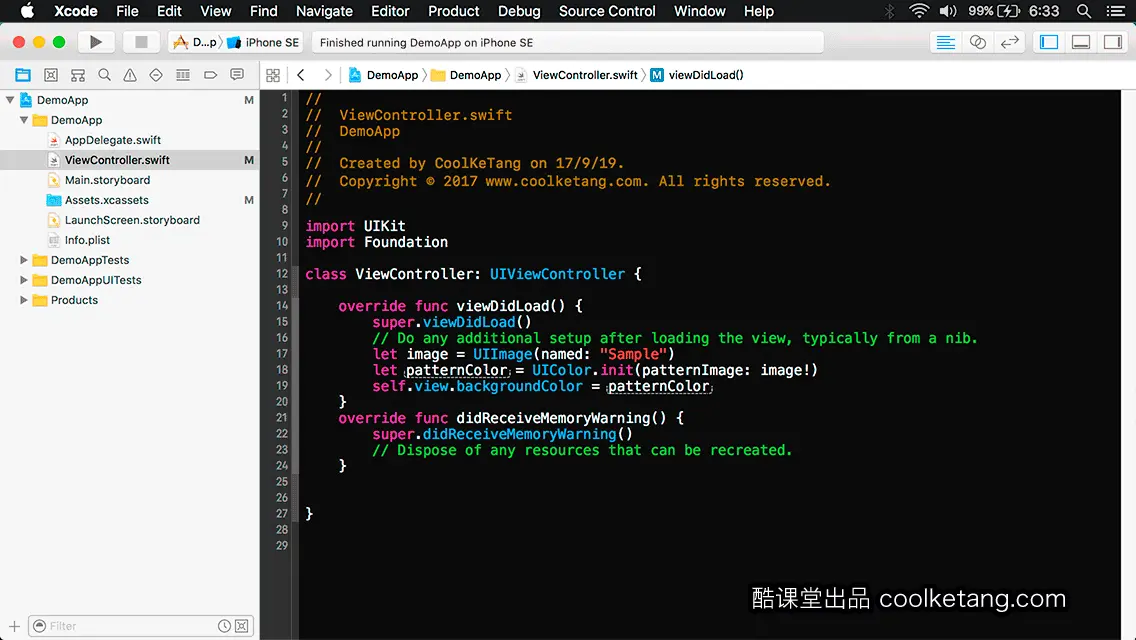互动教程 for Xcode9 & Swift4-酷课堂