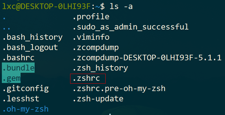 ls -a 结果 ls -a 结果