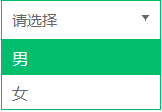 鼠标移到下拉框上时