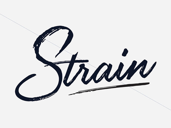 Strain free font