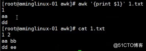 Linux -awk