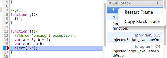 Google Chrome调试js代码