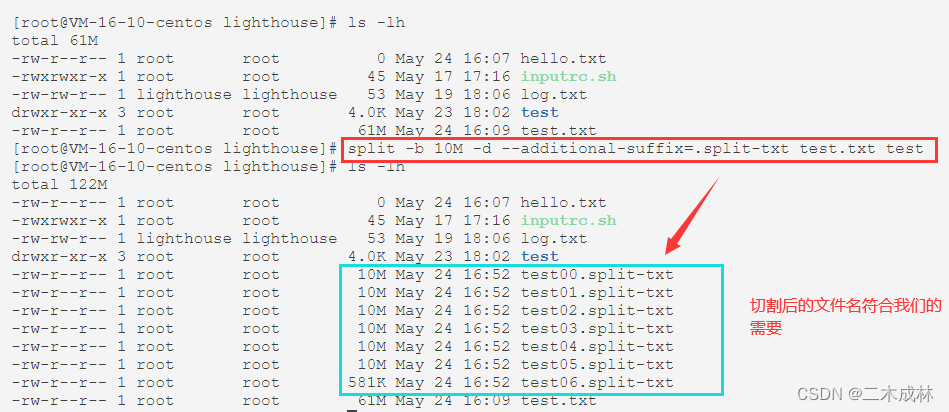 Linux命令之分割文件split_linux split-CSDN博客