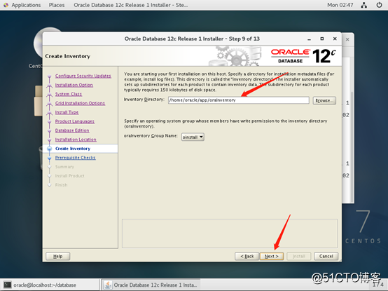 Centos7安装Oracle-12c